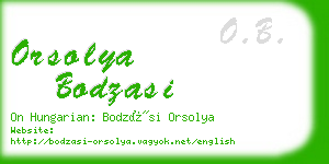 orsolya bodzasi business card